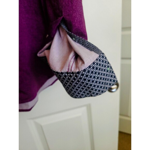 Ted Baker Men's Purple Dress Shirt Size 7 100% Cotton Lithuania Pre-Owned - Picture 5 of 8